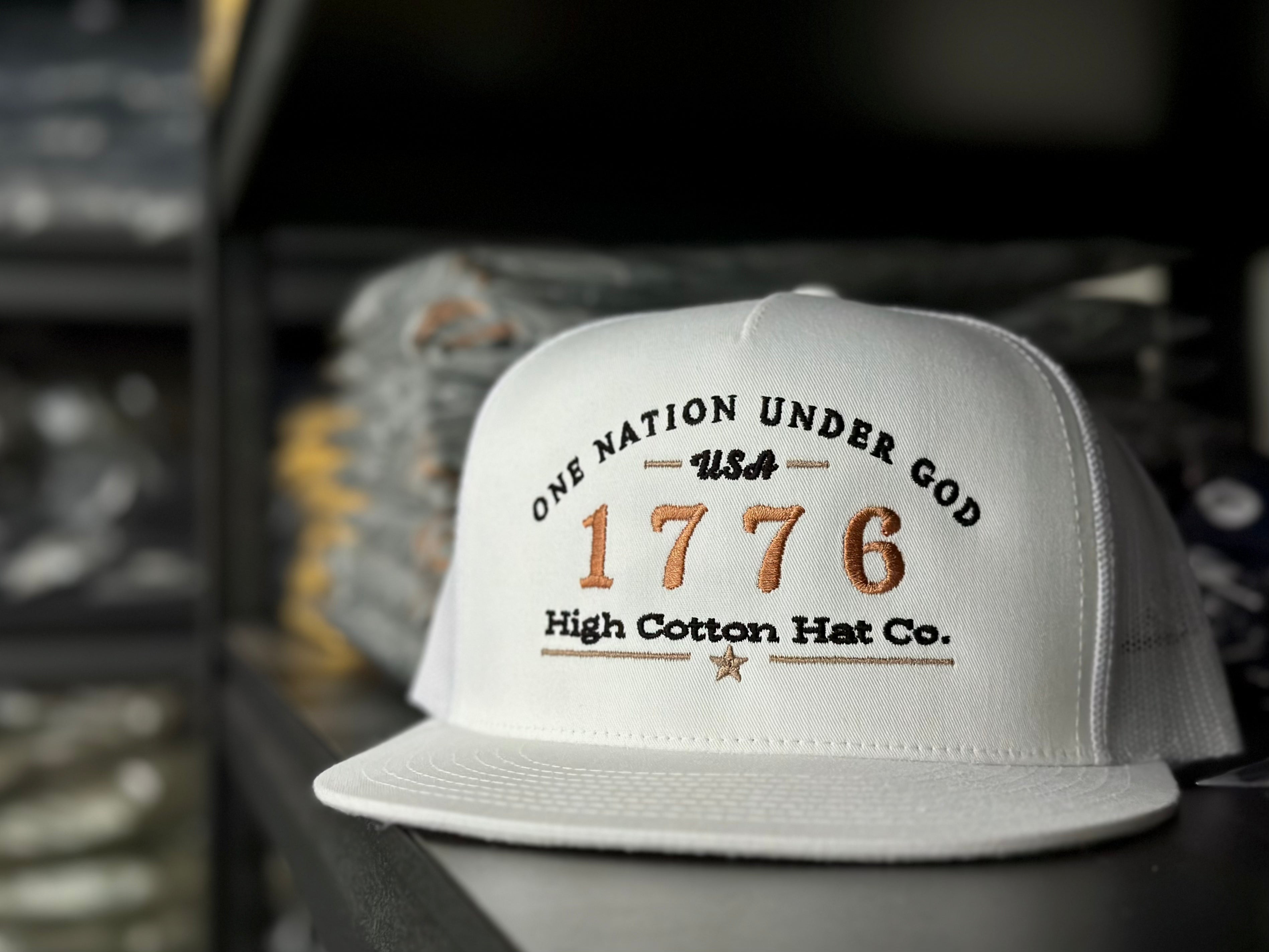 1776 White High Cotton Hat Co