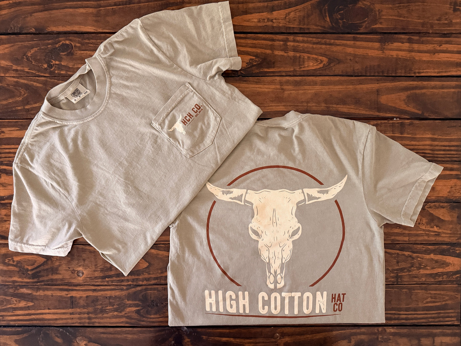 Cow Skull T Khaki