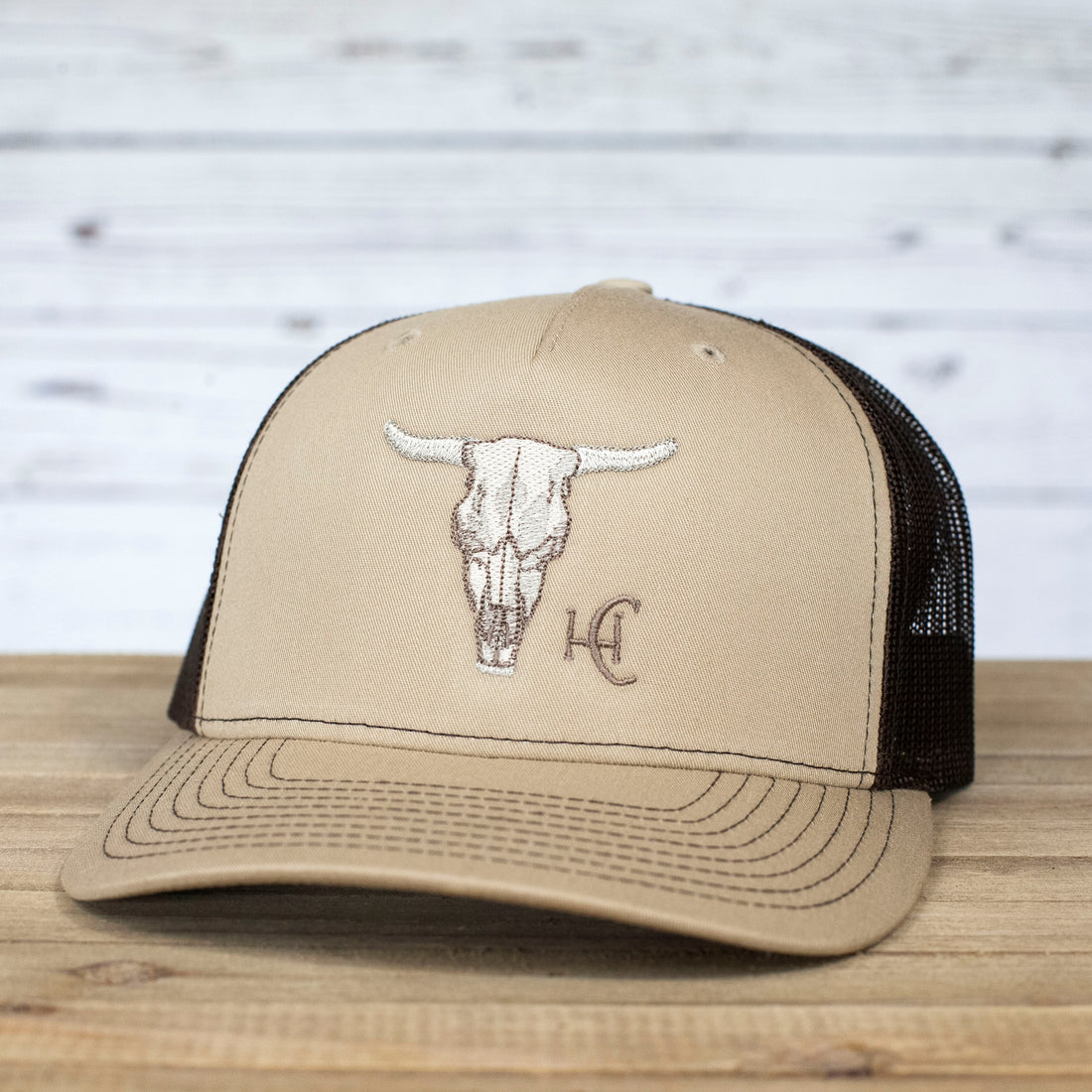 Cow Skull Khaki/Coffee