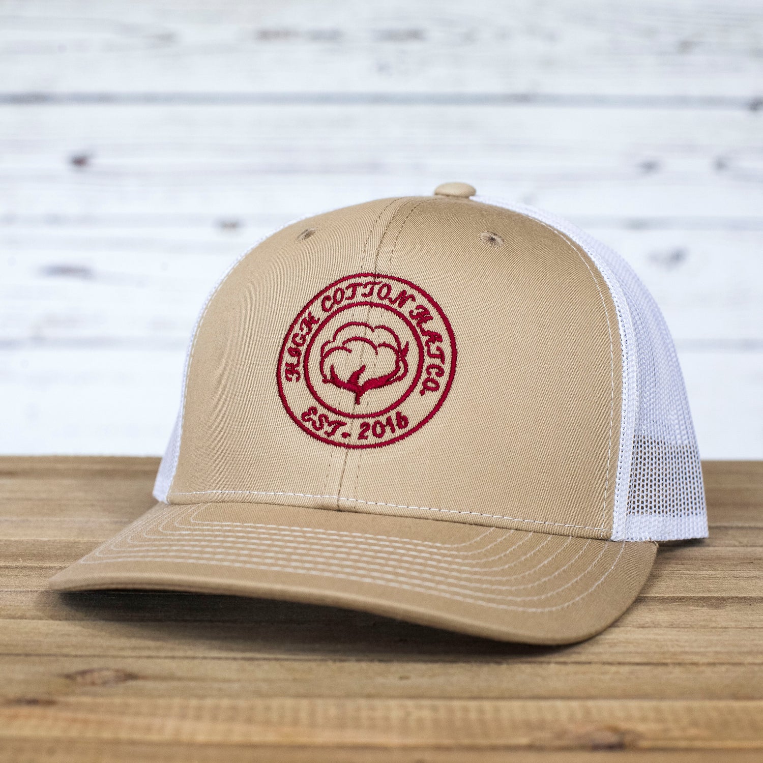 Cotton Circle Khaki/White